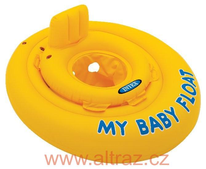 Intex kruh dětský dvojitý MY BABY FLOAT žlutý