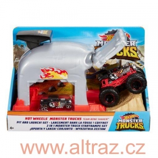 Hot Wheels GKY02 Monster Trucks Pit and Launch Bone 