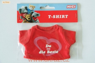 Nici Tričko červené "Du bist die Beste"